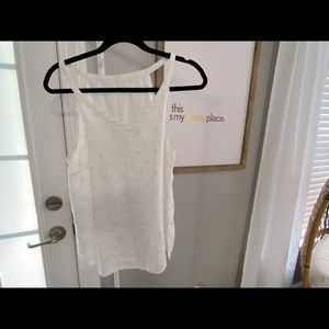 White Linen Tank Top